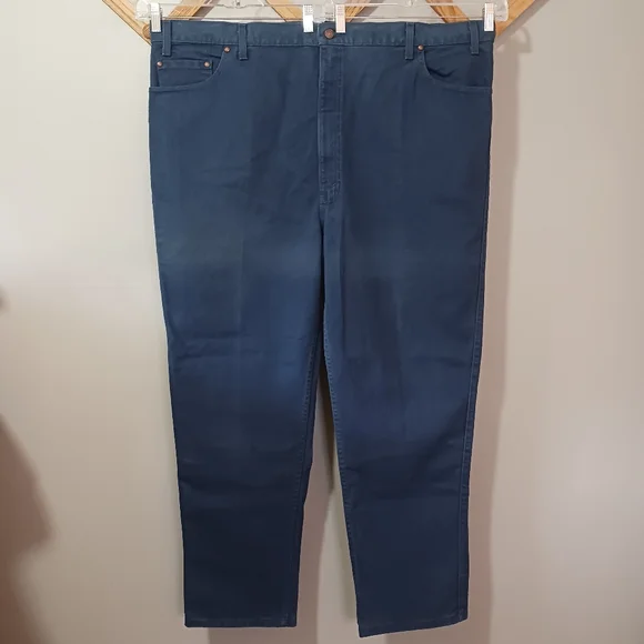 NWT Levis Strauss 540 Relaxed Fit Blue Twill Cotton Denim Jeans 50x32 - Picture 2 of 6